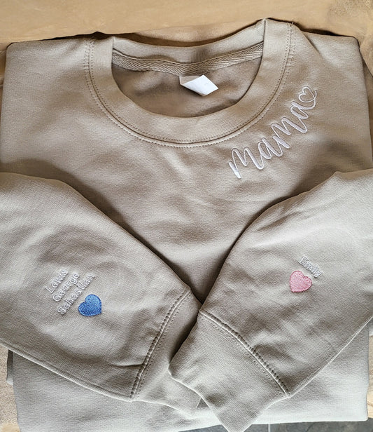 Mama with sleeve embroidery