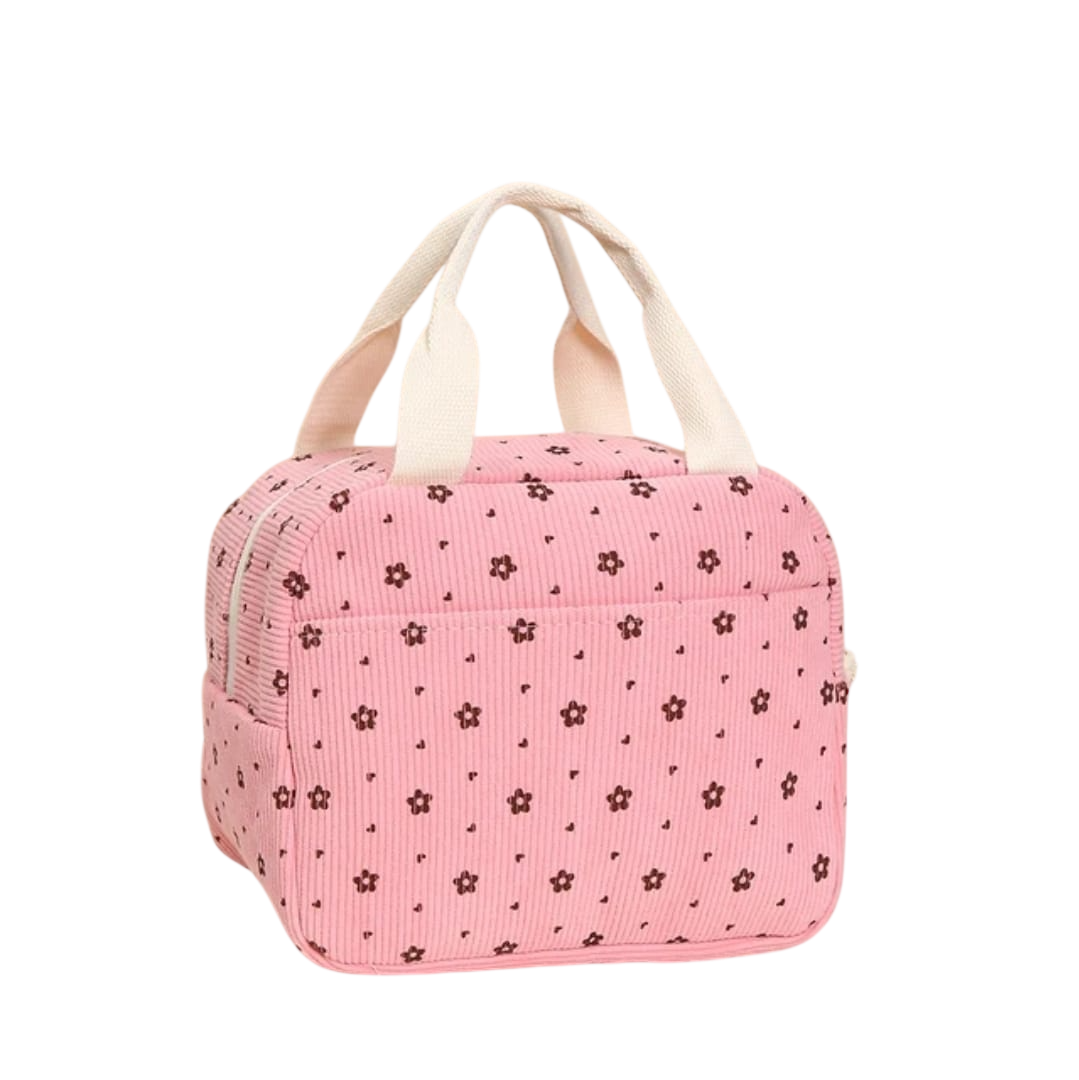 Corduroy insulated lunch bag